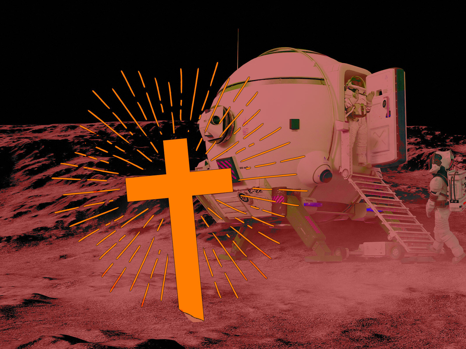 A group of MAGA christians wants to plant a cross on the moon despite the fact several of them think the moon landing was faked [Ironic]